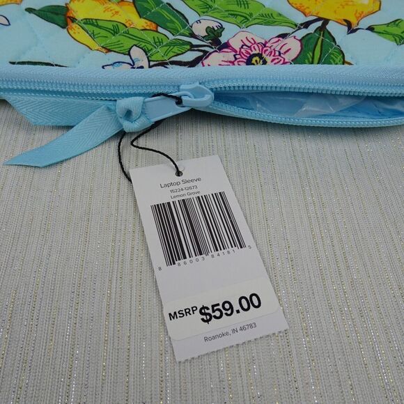 VERA BRADLEY Laptop Sleeve Case Factory Style LEMON GROVE Multicolor NWT $59 - Picture 6 of 6